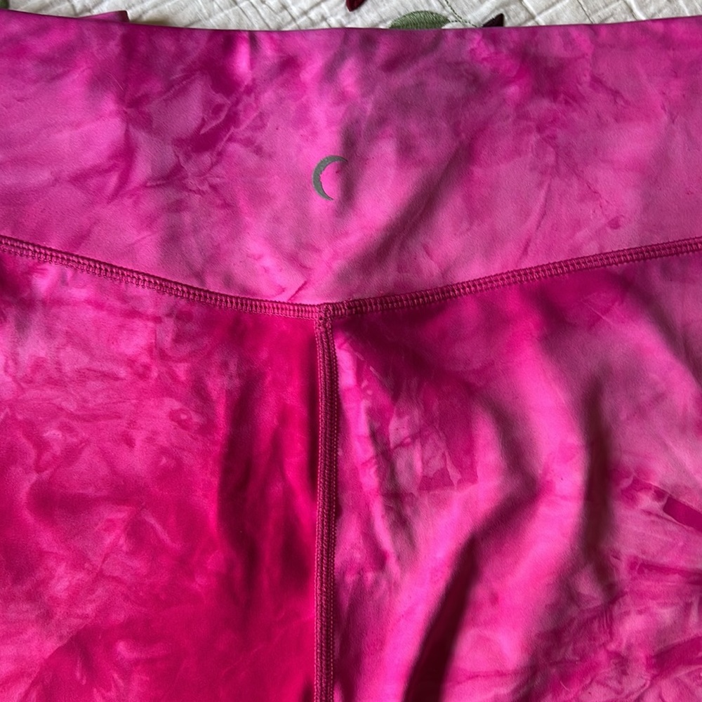 Zyia Light n Tight Fuchsia Pink Hendrix Mesh Tie Dye Crop Leggings Size 20 - Picture 6 of 6